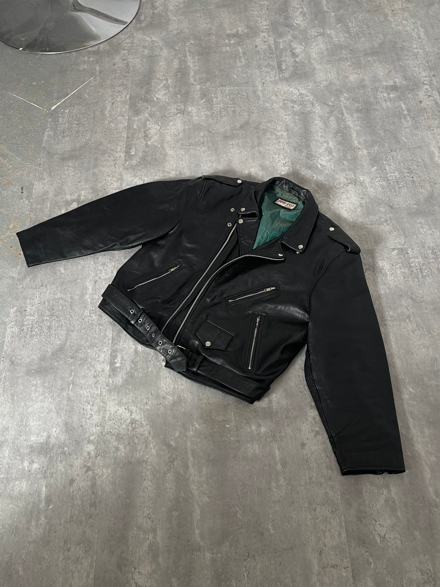 "TAY" CLASSIC BLACK VINTAGE LEATHER JACKET